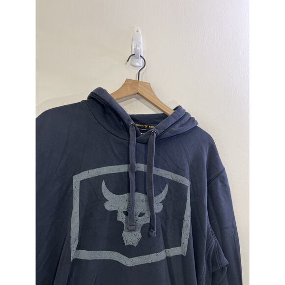 Under Armour Project Rock Hoodie XL Fleece Bull Streetwear Normcore Y2K Skater - Picture 8 of 16